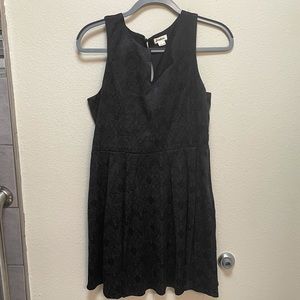 LoveRiche Embroidered Black Mini Dress